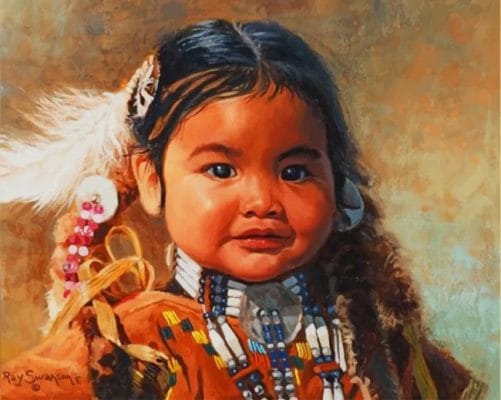 Native American Girl Paint By Numbers - Numeral Paint Kit