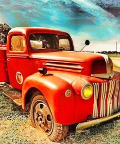 Old Pickup Truck Paint By Numbers