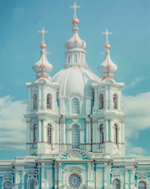Smolny Cathedral Russia Paint By Numbers
