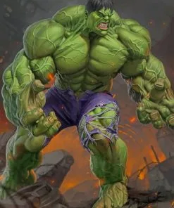 Superhero Hulk Paint By Numbers