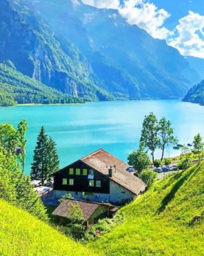 Switzerland Landscape paint by numbers