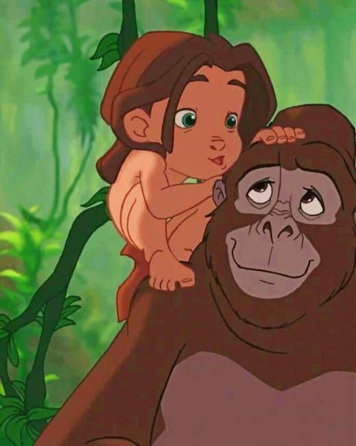 Tarzan And Kala Paint By Numbers