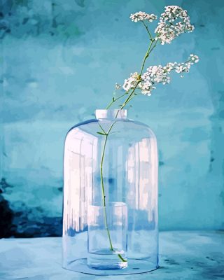 Babys Breath Glass Vase Paint By Numbers