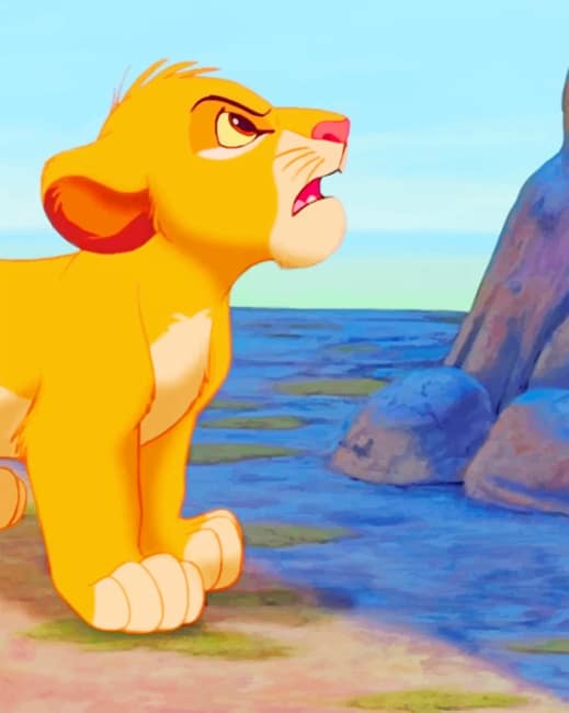Angry Lion King Cub paint by numbers