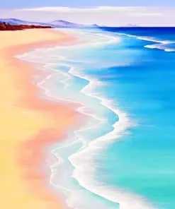 Blue Oceanside paint by numbers