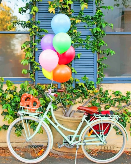 Bicycle Balloons paint by numbers