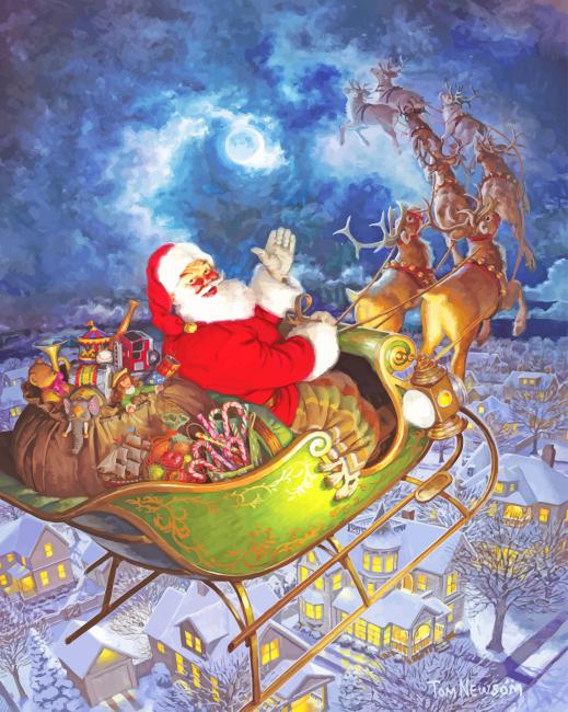 Christmas Santa Celebration paint by numbers