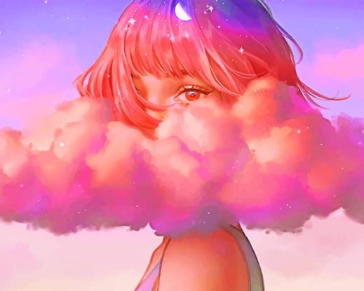 Cloud Girl paint by numbers