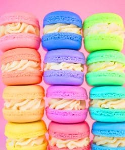 Colorful Macarons paint by numbers