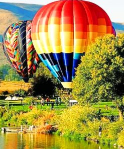 Colorful Air Balloon paint by numbers