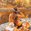 Girl In Autumn Paint By Numbers