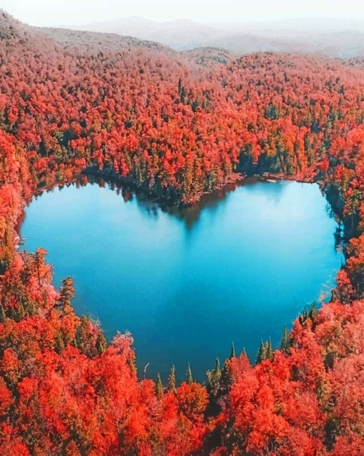 Heart Lake Canada paint by numbers