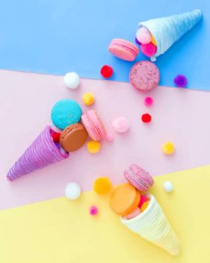 Ice Cream Cones paint by numbers