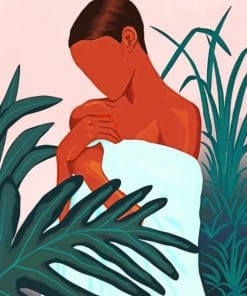 Illustration Black Girl Paint By Numbers