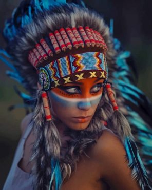 Indigenous Girl paint by numbers