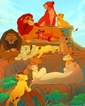 Lion King Family paint by numbers