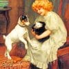 Little Girl And Pets Paint By Numbers