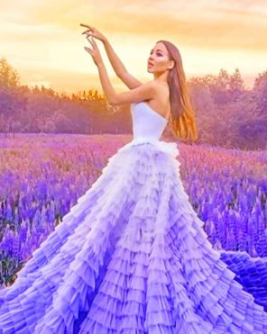 Girl In Lavender Field Paint By Numbers