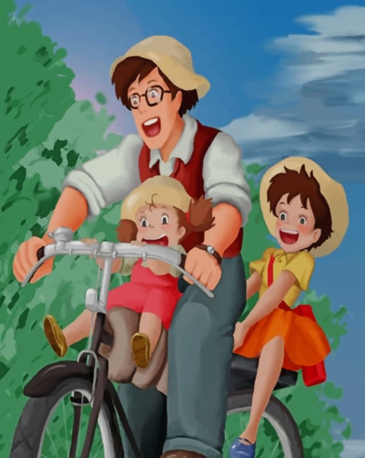 Mei And Her Little Family paint by numbers
