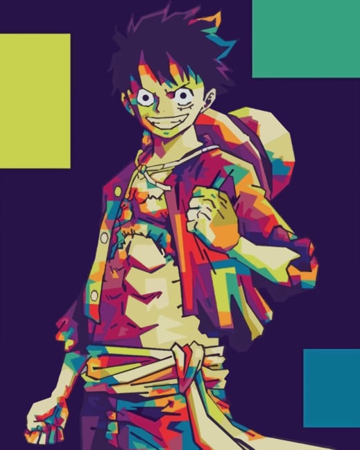 Colorful Monkey D Luffy Paint By Numbers