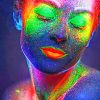 Neon Body paint by numbers