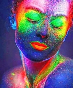 Neon Body paint by numbers