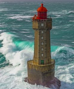 Phare De La Jument Lighthouse France paint by numbers