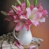 Pink Lilies Vase Paint By Numbers