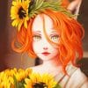 Sunflower Girl Paint By Numbers