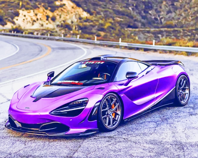 Purple McLaren P1 Paint By Numbers