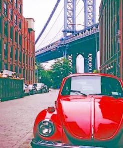 Red VW In Brooklyn Paint By Numbers