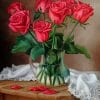 Roses Vase paint by numbers