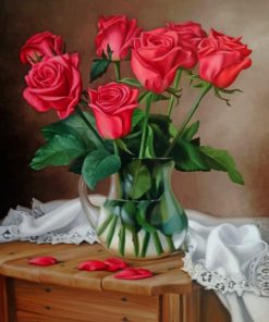 Roses Vase paint by numbers