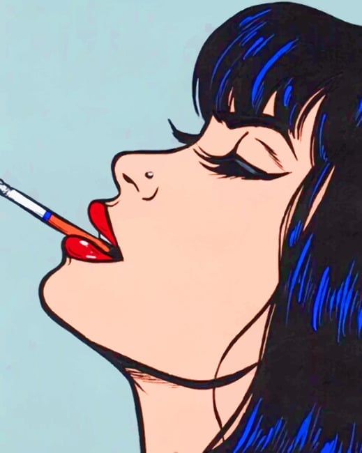 Smoking Girl Pop Art Paint By Numbers