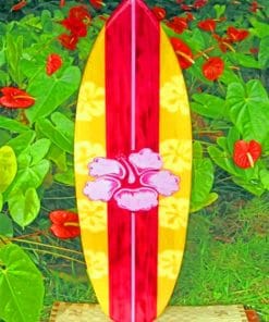 Tropical Surfboard Paint By Numbers