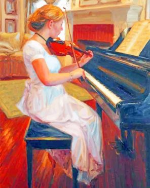 Violinist Girl Paint By Numbers