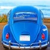 Blue Volkswagen Beetle Paint By Numbers