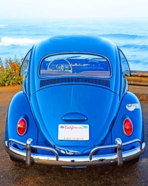 Blue Volkswagen Beetle Paint By Numbers