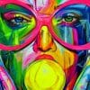 Abstract Colorful Face Paint By Numbers