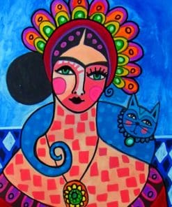 Cat And Frida Folk Art Paint By Numbers