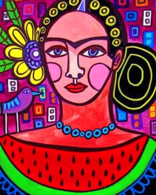 Folk Art Frida Kahlo Paint By Numbers