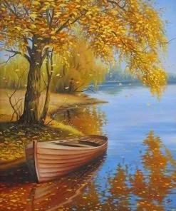 Boat By River Paint By Numbers
