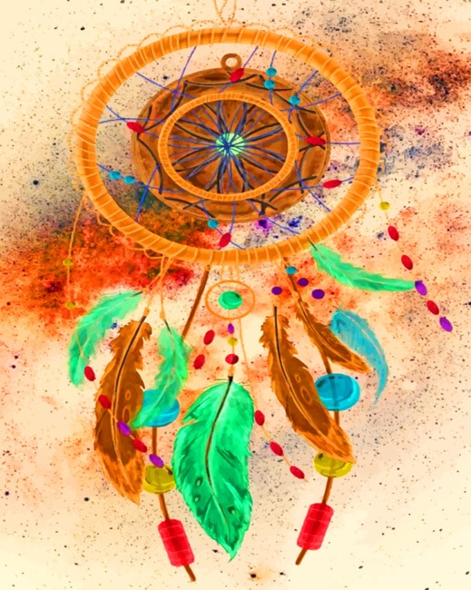Aesthetic Colorful Dream Catcher Paint by numbers