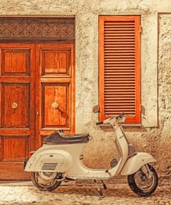 Vintage Vespa Paint By Numbers