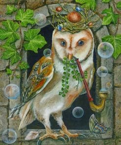 Owl With Pipe Paint By Numbers