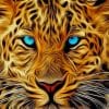Blue Eyes Leopard Paint By Numbers