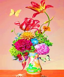 Aesthetic Vase Of Flowers Paint by numbers