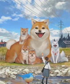 Anime Giant Dogs Paint by numbers
