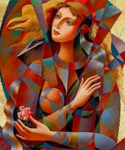 Colorful Cubism Woman Paint By Numbers