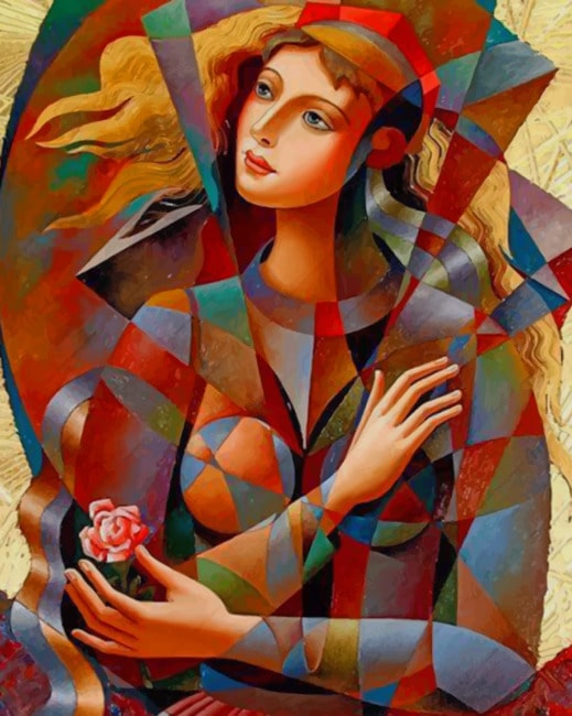 Colorful Cubism Woman Paint By Numbers